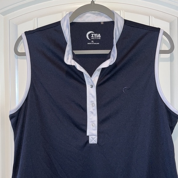Navy ZYIA tennis golf athleisure dress sporty preppy country club size XL - Picture 2 of 12